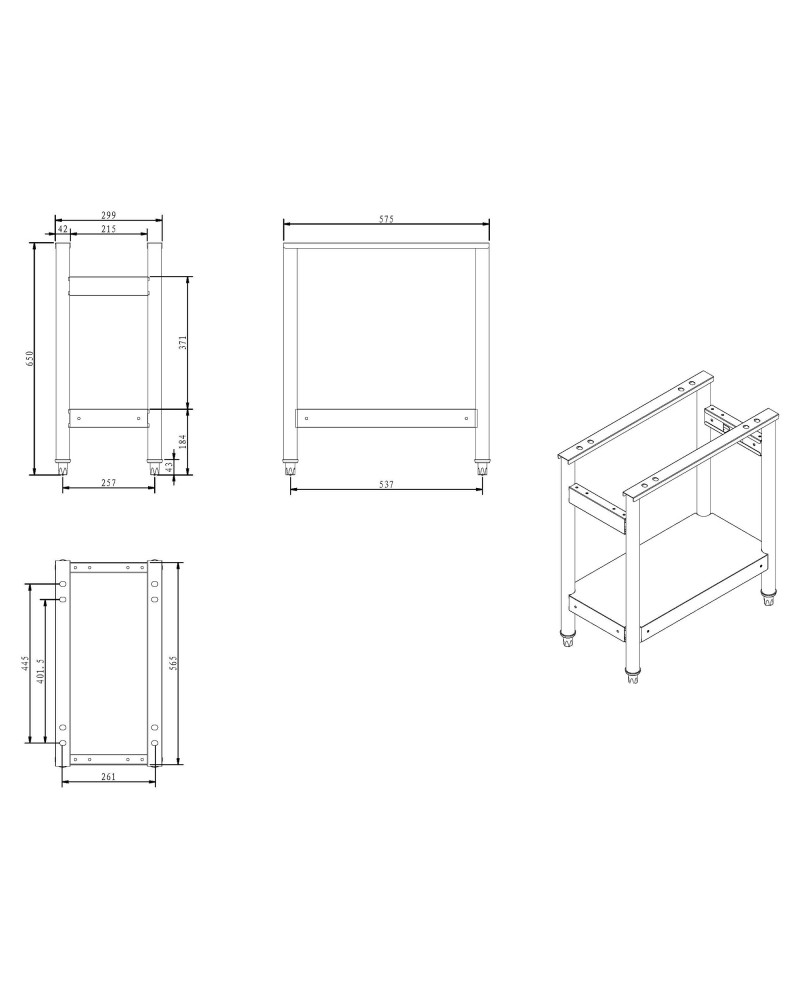 Stainless Steel Stand for EHP2S Gas Cooker 299×575×650mm | TurcoBazaar STAND12S