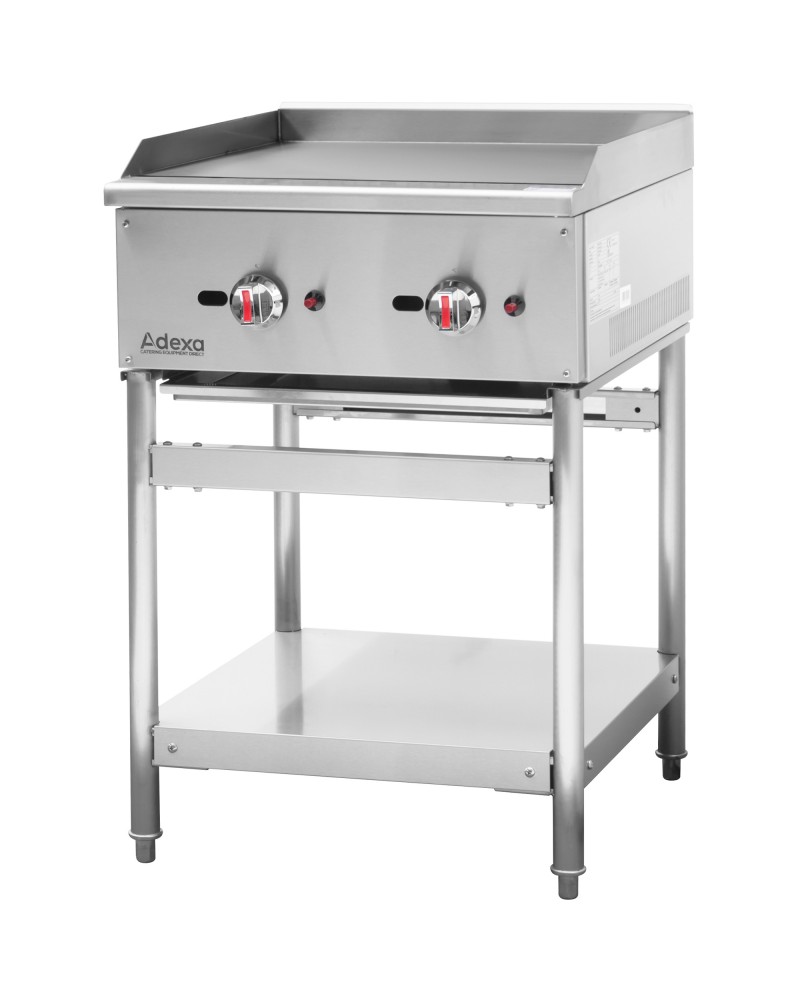 Premium Commercial Gas Griddle Smooth plate 2 burners 15kW Countertop | TurcoBazaar EGG24S