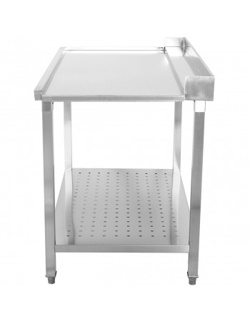 Unloading table Left side 1100x650x850mm With bottom shelf With splashback Stainless steel | TurcoBazaar SWB11065L