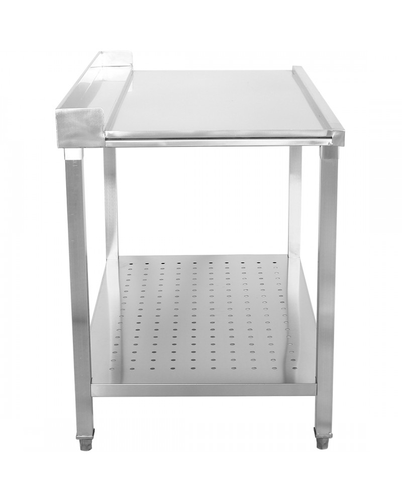 Unloading table Left side 1100x650x850mm With bottom shelf With splashback Stainless steel | TurcoBazaar SWB11065L