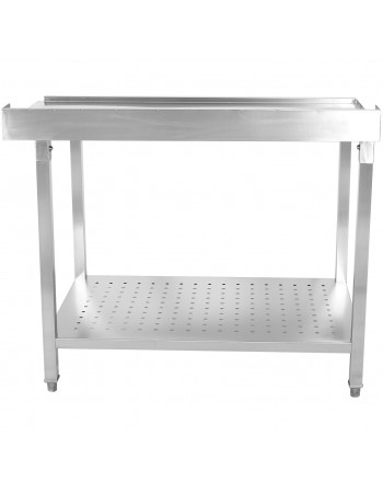 Unloading table Left side 1100x650x850mm With bottom shelf With splashback Stainless steel | TurcoBazaar SWB11065L