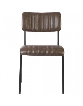 Modern Bistro Dining Chair Dining Chair with PU Leather Seat Grey 460x565x795mm - Set of 4 | TurcoBazaar TGS002