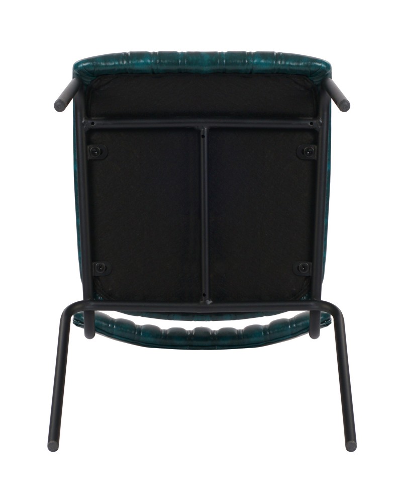 Modern Bistro Dining Chair Dining Chair with PU Leather Seat Green 460x565x795mm - Set of 4 | TurcoBazaar TGS004