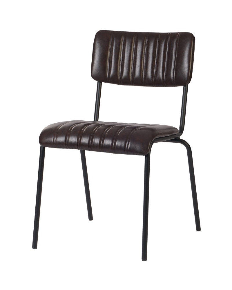 Modern Bistro Dining Chair Dining Chair with PU Leather Seat Dark Brown 460x565x795mm | TurcoBazaar TGS006 Modern Bistro Dining Chair Dining Chair with PU Leather Seat Dark Brown 460x565x795mm | TurcoBazaar TGS006