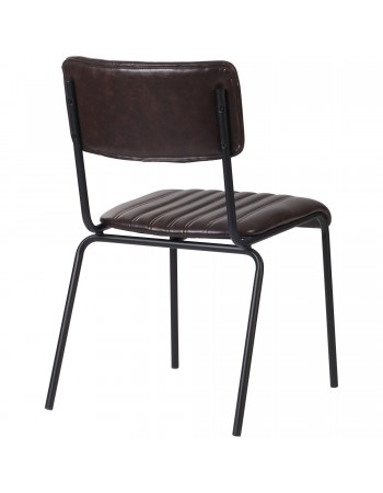 Modern Bistro Dining Chair Dining Chair with PU Leather Seat Dark Brown 460x565x795mm | TurcoBazaar TGS006 Modern Bistro Dining Chair Dining Chair with PU Leather Seat Dark Brown 460x565x795mm | TurcoBazaar TGS006