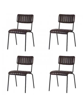 Modern Bistro Dining Chair Dining Chair with PU Leather Seat Dark Brown 460x565x795mm | TurcoBazaar TGS006 Modern Bistro Dining Chair Dining Chair with PU Leather Seat Dark Brown 460x565x795mm | TurcoBazaar TGS006