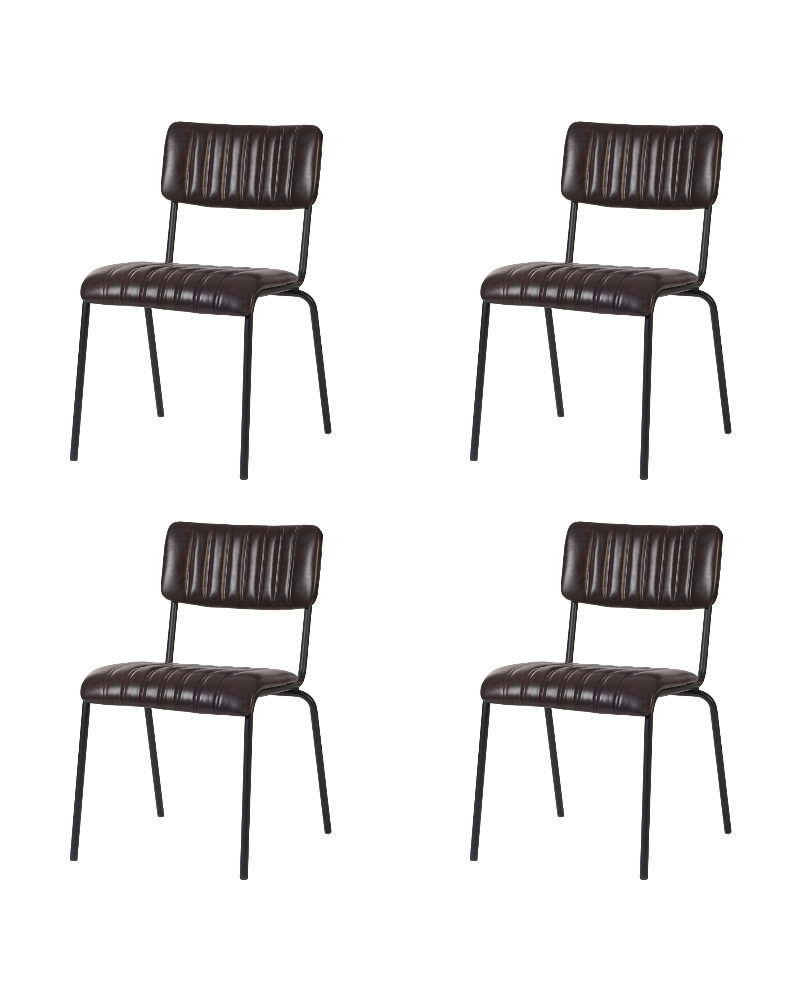 Modern Bistro Dining Chair Dining Chair with PU Leather Seat Dark Brown 460x565x795mm | TurcoBazaar TGS006 Modern Bistro Dining Chair Dining Chair with PU Leather Seat Dark Brown 460x565x795mm | TurcoBazaar TGS006