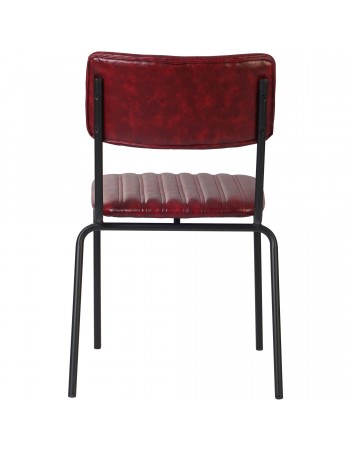 Modern Bistro Dining Chair Dining Chair with PU Leather Seat Red 460x565x795mm | TurcoBazaar TGS010