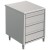 Commercial drawer cabinet Stainless steel 3 drawers Width 500mm Depth 600mm | TurcoBazaar VIG563