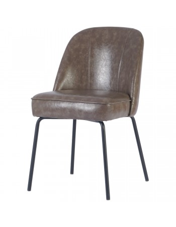 Taupe Upholstered Dining Chair with Black Metal Frame 490×600×830mm | TurcoBazaar TJG201 Taupe Upholstered Dining Chair with Black Metal Frame 490×600×830mm | TurcoBazaar TJG201