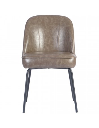 Taupe Upholstered Dining Chair with Black Metal Frame 490×600×830mm | TurcoBazaar TJG201 Taupe Upholstered Dining Chair with Black Metal Frame 490×600×830mm | TurcoBazaar TJG201