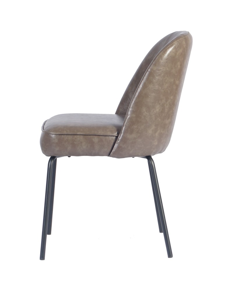 Taupe Upholstered Dining Chair with Black Metal Frame 490×600×830mm | TurcoBazaar TJG201 Taupe Upholstered Dining Chair with Black Metal Frame 490×600×830mm | TurcoBazaar TJG201