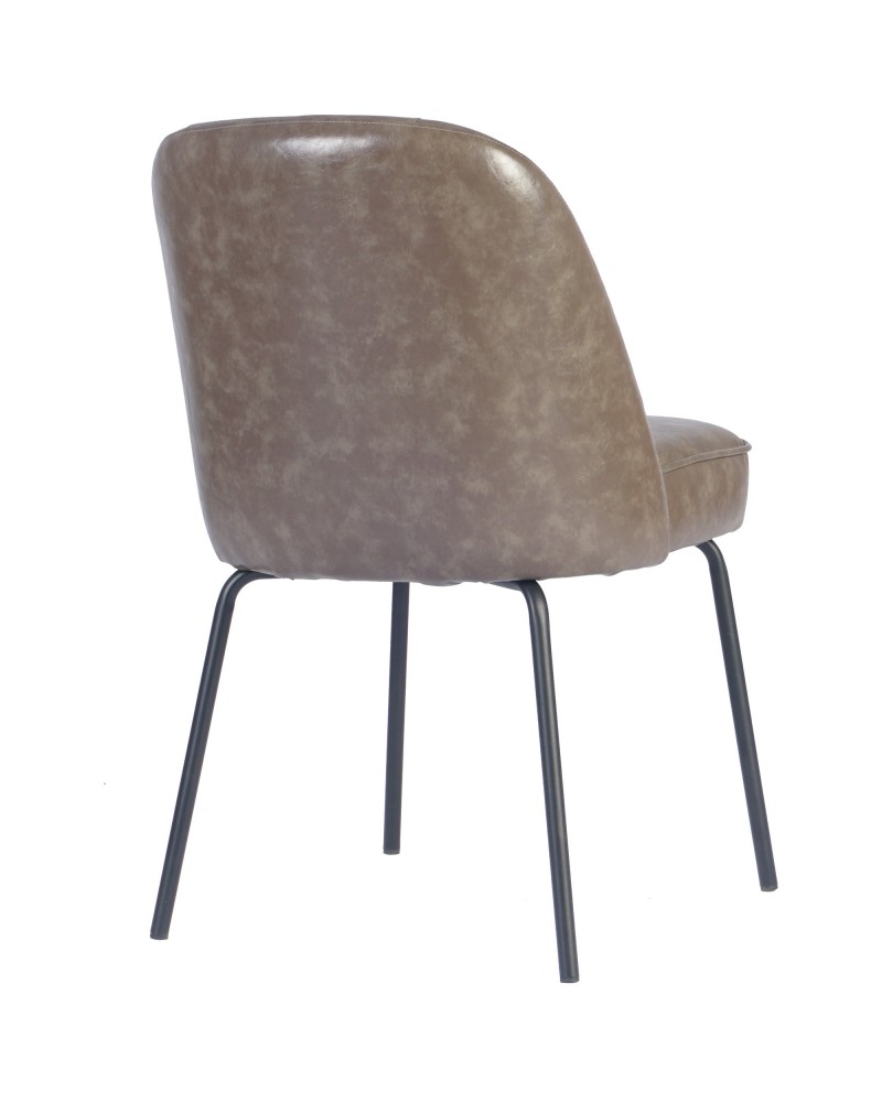 Taupe Upholstered Dining Chair with Black Metal Frame 490×600×830mm | TurcoBazaar TJG201 Taupe Upholstered Dining Chair with Black Metal Frame 490×600×830mm | TurcoBazaar TJG201