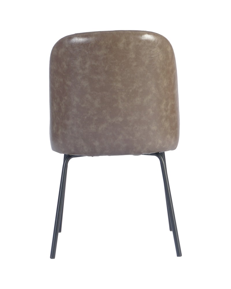 Taupe Upholstered Dining Chair with Black Metal Frame 490×600×830mm | TurcoBazaar TJG201 Taupe Upholstered Dining Chair with Black Metal Frame 490×600×830mm | TurcoBazaar TJG201
