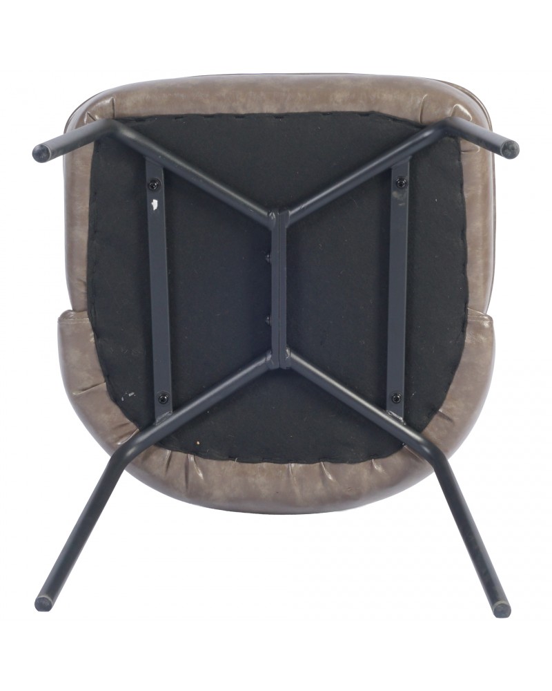 Taupe Upholstered Dining Chair with Black Metal Frame 490×600×830mm | TurcoBazaar TJG201 Taupe Upholstered Dining Chair with Black Metal Frame 490×600×830mm | TurcoBazaar TJG201