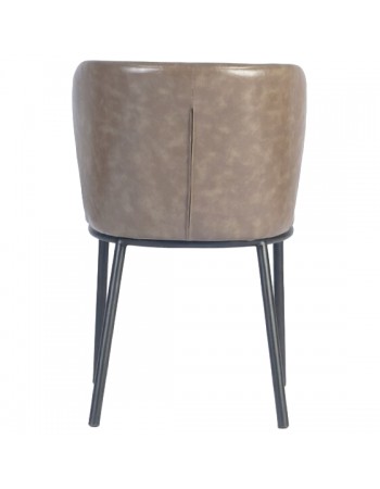 Taupe Upholstered Dining Chair with Black Metal Frame 470×595×810mm | TurcoBazaar TJG203 Taupe Upholstered Dining Chair with Black Metal Frame 470×595×810mm | TurcoBazaar TJG203