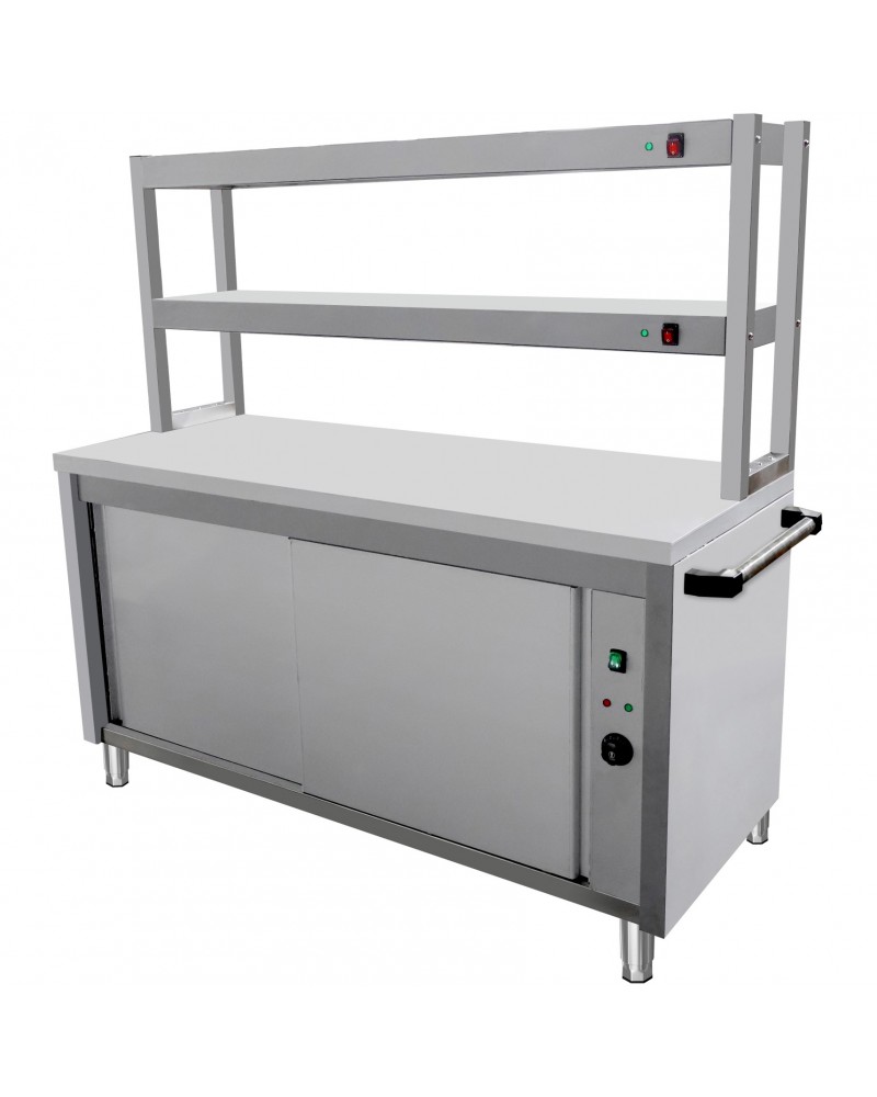 Commercial Heated Cupboard with 2-Layer Heated Gantry Warmer 1800x600x1500mm | TurcoBazaar VMGN5A2H