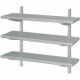 Adjustable Height Wall shelf 3 levels 2000x300mm Stainless steel | TurcoBazaar VWS2033