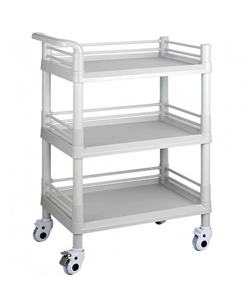 Professional 3 Tier Mobile Medical Trolley ABS 540x370x980mm | TurcoBazaar WH3ST5437
