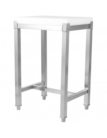 Commercial Stainless Steel Cutting Board Stand with Polyethylene Chopping Block 500x400x750mm | TurcoBazaar WH505670 Commercial Stainless Steel Cutting Board Stand with Polyethylene Chopping Block 500x400x750mm | TurcoBazaar WH505670