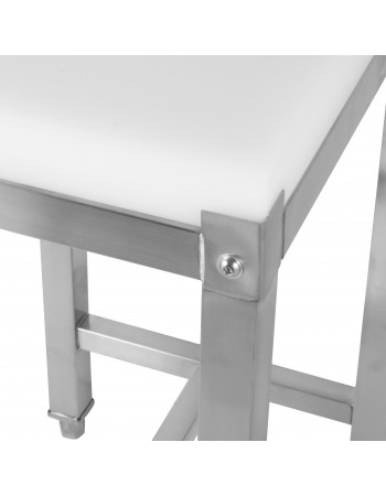 Commercial Stainless Steel Cutting Board Stand with Polyethylene Chopping Block 500x400x750mm | TurcoBazaar WH505670 Commercial Stainless Steel Cutting Board Stand with Polyethylene Chopping Block 500x400x750mm | TurcoBazaar WH505670