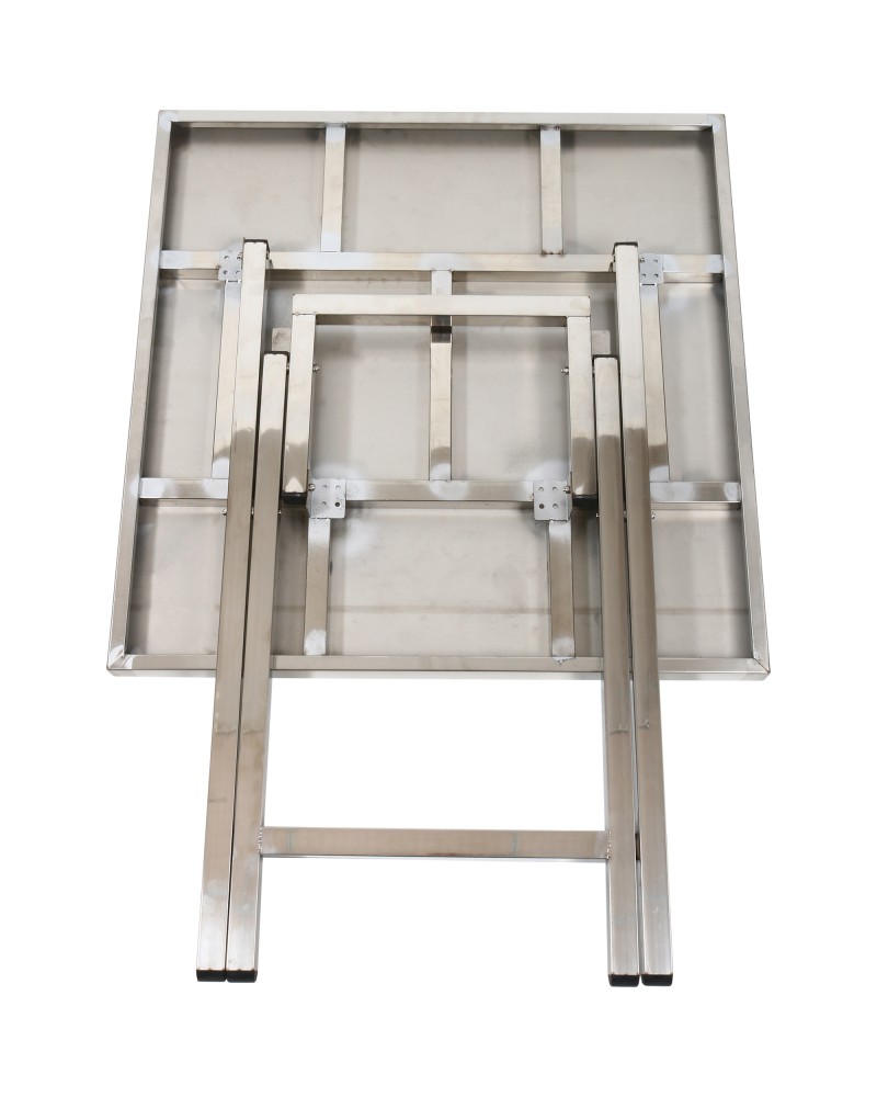 Folding Stainless steel Bistro table 600x600x700mm | TurcoBazaar WHBT6060