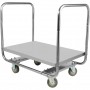 Commercial Dual-Handle Platform Truck Stainless Steel 800x500x750mm | TurcoBazaar WHDT8050
