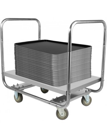 Commercial Dual-Handle Platform Truck Stainless Steel 800x500x750mm | TurcoBazaar WHDT8050 Commercial Dual-Handle Platform Truck Stainless Steel 800x500x750mm | TurcoBazaar WHDT8050