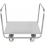Commercial Dual-Handle Platform Truck Stainless Steel 800x600x750mm | TurcoBazaar WHDT8060