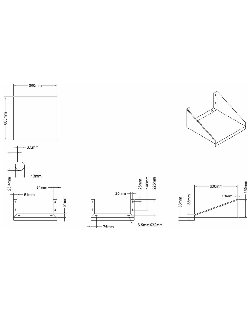 Microwave Shelf Stainless steel 600x600mm | TurcoBazaar WMS600X600 Microwave Shelf Stainless steel 600x600mm | TurcoBazaar WMS600X600