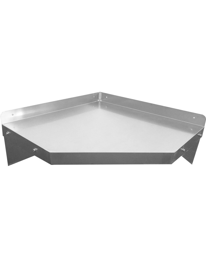 Wall Shelf Corner unit Stainless steel 600x600x250mm | TurcoBazaar WSCN6040