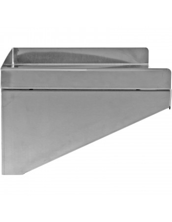 Wall shelf 1 level 3 sides upturn 1200x400x254mm Stainless steel | TurcoBazaar WSW400120B