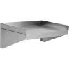Wall shelf 1 level 3 sides upturn 1500x400x254mm Stainless steel | TurcoBazaar WSW400150B