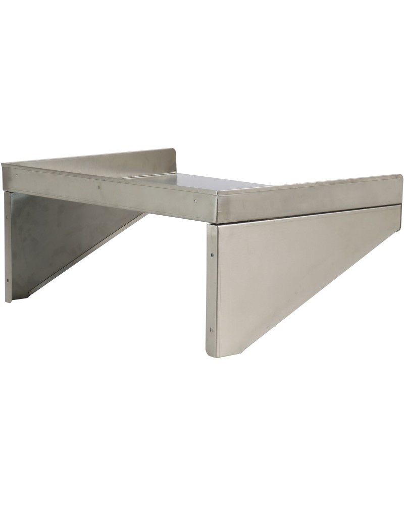 Wall shelf 1 level 3 sides upturn 1200x400x254mm Stainless steel | TurcoBazaar WSW400120B