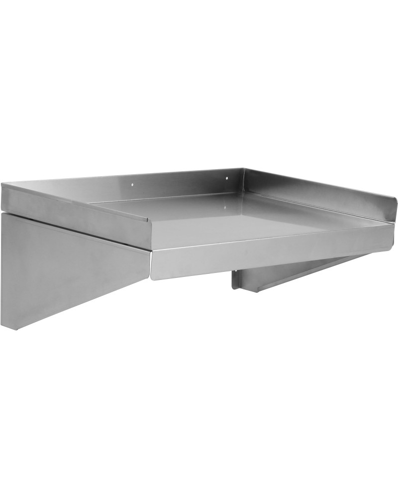 Wall shelf 1 level 3 sides upturn 1200x400x254mm Stainless steel | TurcoBazaar WSW400120B