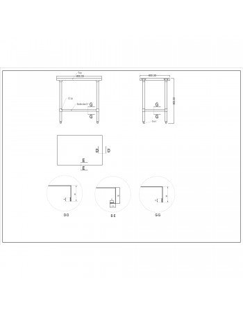 Commercial Stainless Steel Work Table Bottom shelf 900x600x900mm | TurcoBazaar WT6090G