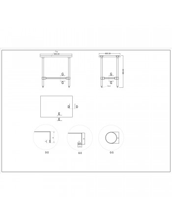 Commercial Stainless Steel Work Table No Bottom shelf 900x600x900mm | TurcoBazaar WT6090GNU