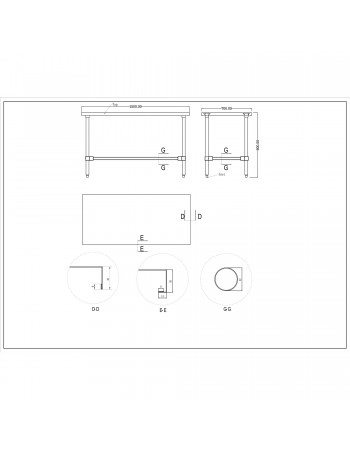 Commercial Stainless Steel Work Table No Bottom shelf 1500x700x900mm | TurcoBazaar WT70150GNU