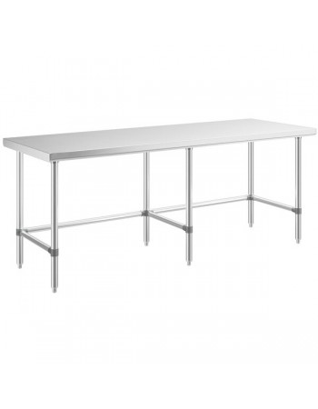 Commercial Stainless Steel Work Table No Bottom shelf 2100x600x900mm | TurcoBazaar WT60210GNU