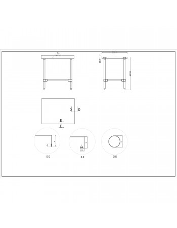 Commercial Stainless Steel Work Table No Bottom shelf with Upstand 900x700x900mm | TurcoBazaar WT7090GBNU