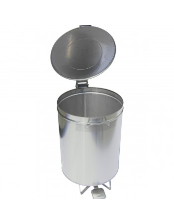 Professional Waste bin Stainless steel Wheels Pedal 120 litres | TurcoBazaar VAD6904