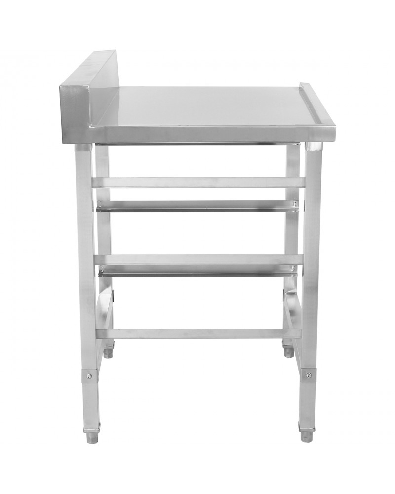 Unloading Table Left Side with Dishwasher Basket Rack & Splashback Stainless Steel 800x650x850mm | TurcoBazaar WTF6065L