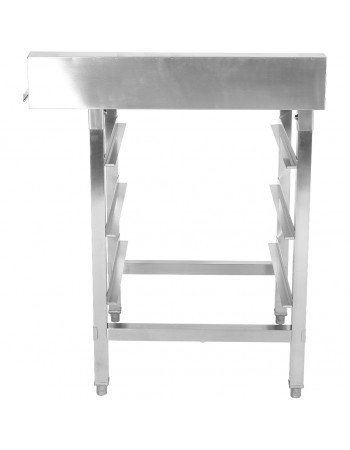 Unloading Table Left Side with Dishwasher Basket Rack & Splashback Stainless Steel 800x650x850mm | TurcoBazaar WTF6065L