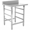 Unloading Table Left Side with Dishwasher Basket Rack & Splashback Stainless Steel 800x650x850mm | TurcoBazaar WTF6065L