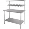 Stainless Steel Prep table 9 x GN1/9 & Top shelf & Undershelf | TurcoBazaar WTG60120