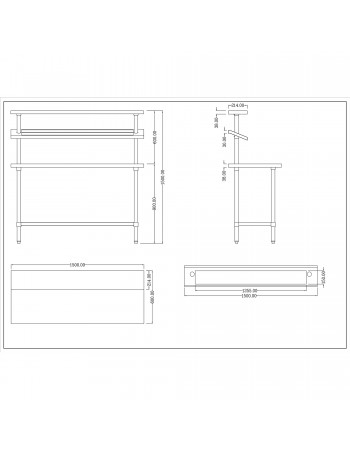 Stainless Steel Prep table 11 x GN1/9 & Top shelf & Undershelf | TurcoBazaar WTG60150