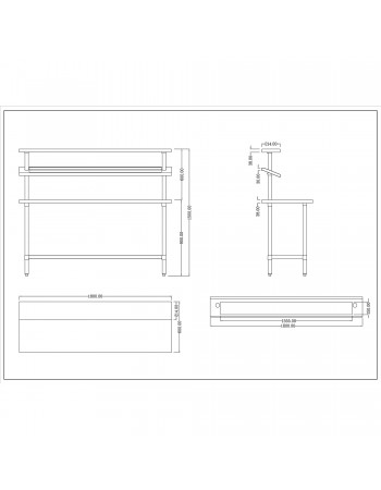 Stainless Steel Prep table 14 x GN1/9 & Top shelf & Undershelf | TurcoBazaar WTG60180