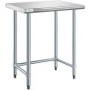 Commercial Work table Stainless steel No bottom shelf 915x760x900mm | TurcoBazaar WTGOB3036418
