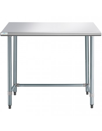 Commercial Work table Stainless steel No bottom shelf 1220x760x900mm | TurcoBazaar WTGOB3048418