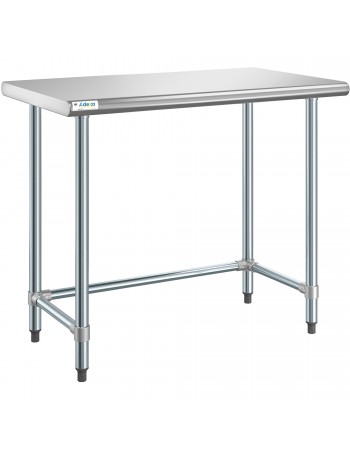 Commercial Work table Stainless steel No bottom shelf 1220x760x900mm | TurcoBazaar WTGOB3048418